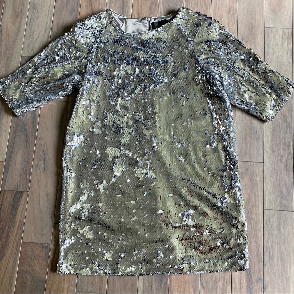 Missguided silver sequin dress